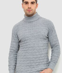 Гольф-свитер мужской, цвет светло-серый, 161R619