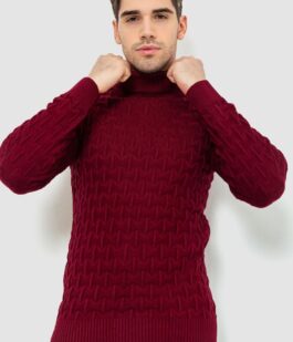 Гольф-свитер мужской, цвет бордовый, 161R619