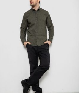 Рубашка мужская с принтом, цвет хаки, 186R6053