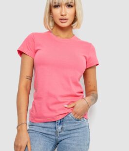 Футболка женская однотонная, цвет розовый, 129R8900