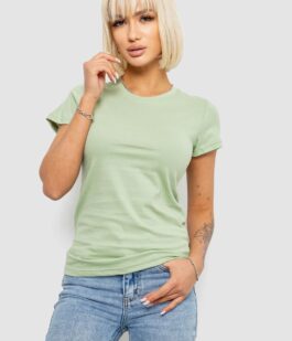 Футболка женская однотонная, цвет оливковый, 129R8900