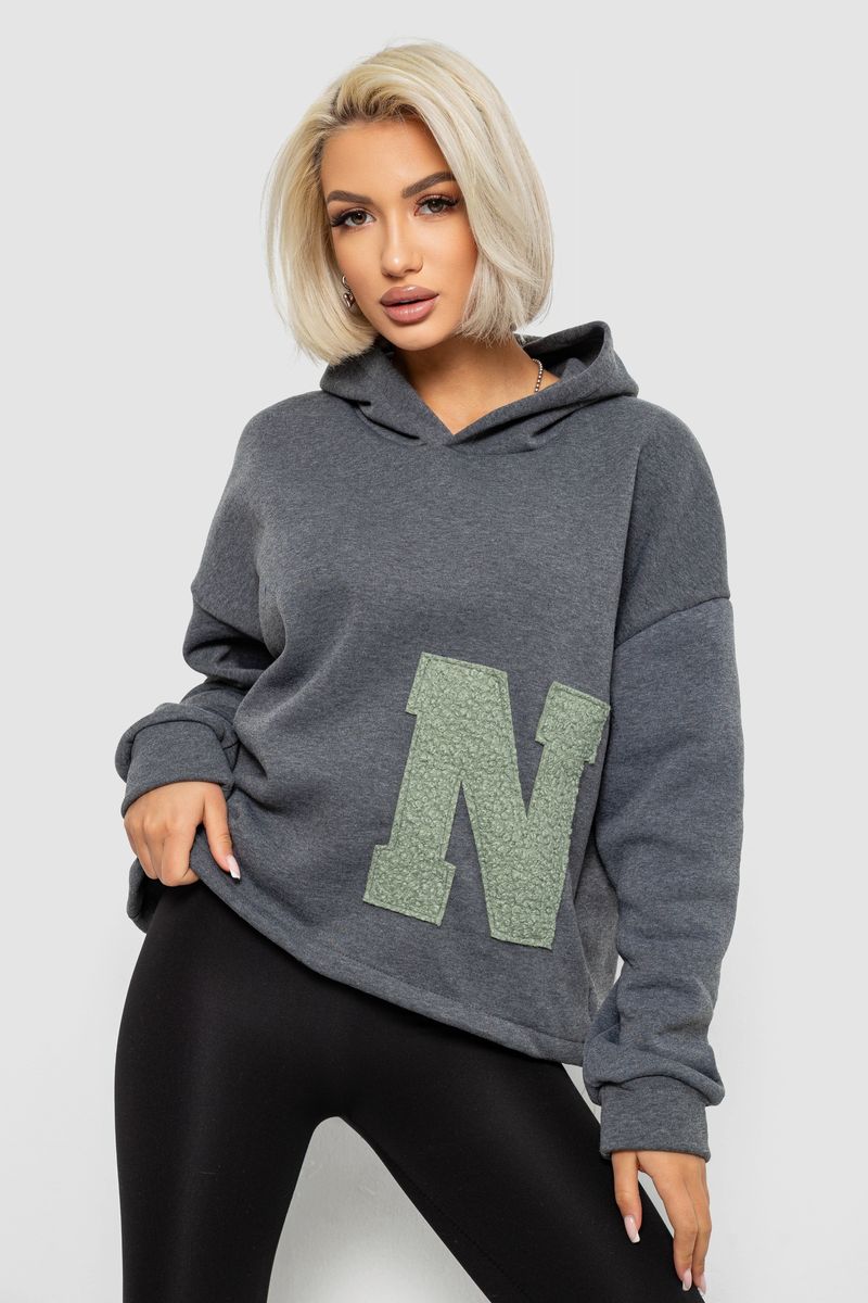 Худи женский с капюшоном на флисе