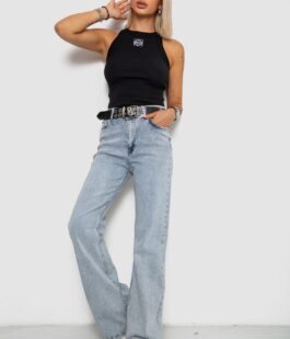Джинсы женские стрейчевые, цвет голубой, 244R00643