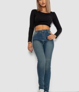 Джинсы женские средней посадки, цвет синий, 247R6247-1