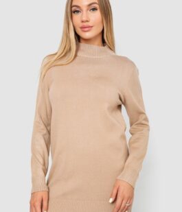 Свитер женский однотонный, цвет бежевый, 244R5550