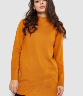 Свитер женский однотонный, цвет горчичный, 244R5550