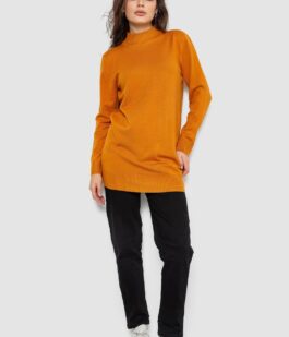 Свитер женский однотонный, цвет горчичный, 244R5550