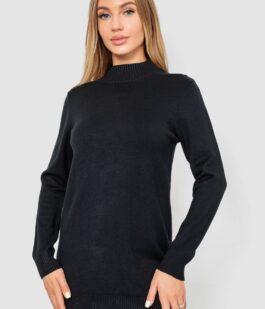 Свитер женский однотонный, цвет черный, 244R5550