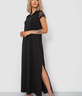 Платье с капюшоном, цвет черный, 102R5261