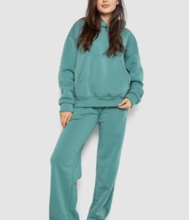 Спортивный костюм женский на флисе, цвет оливковый, 241R2001-2