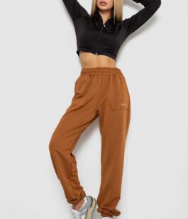 Спортивные штаны женские, цвет коричневый, 238R325-1