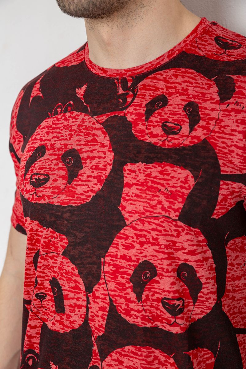 Футболка мужская с принтом, цвет красный, 244R6034 — изображение 5