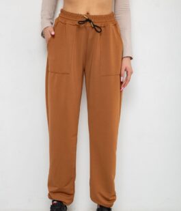Спортивные штаны женские, цвет коричневый, 238R115