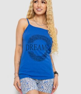 Пижама женская с принтом, цвет синий, 238R3145