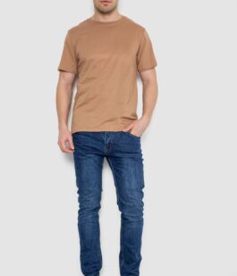 Футболка мужская базовая бельевая, цвет бежевый, 244R121