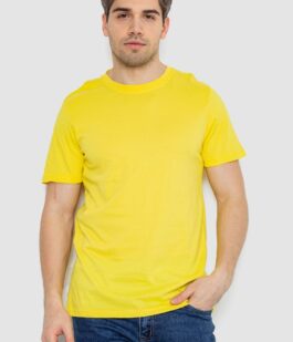 Футболка мужская базовая бельевая, цвет желтый, 244R121