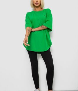 Футболка женская с принтом, цвет зеленый, 244R2017