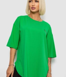 Футболка женская с принтом, цвет зеленый, 244R2017