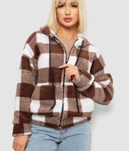 Кофта женская Тедди, цвет коричневый, 257R48-5