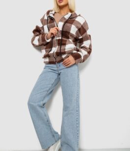 Кофта женская Тедди, цвет коричневый, 257R48-5