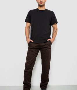 Брюки мужские классические, цвет шоколадный, 243RXK39-6