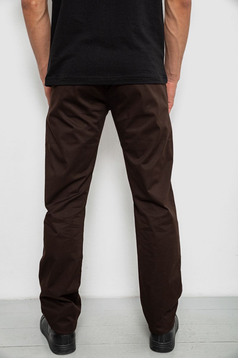 Брюки мужские классические, цвет шоколадный, 243RXK39-6 — изображение 4