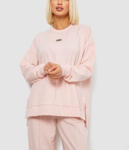 Спортивный костюм женский с принтом, цвет пудровый, 244R1060AG