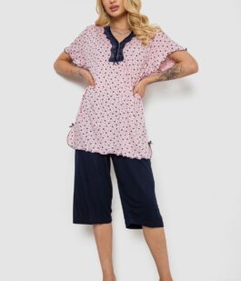 Пижама женская с принтом, цвет розовый, 243R6997