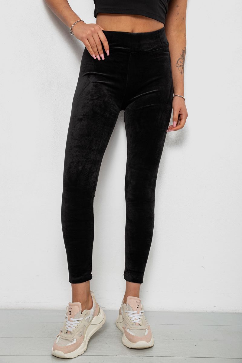 Лосины женские велюровые однотонные