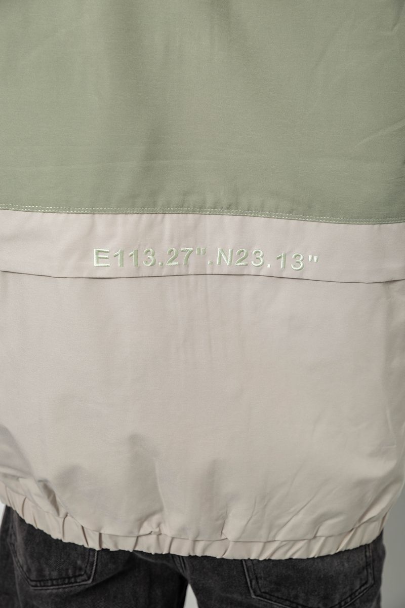 Ветровка мужская с принтом, цвет бежевый, 214R603-1 — изображение 6