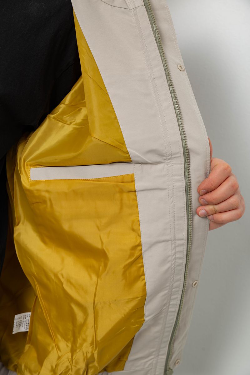 Ветровка мужская с принтом, цвет бежевый, 214R603-1 — изображение 8