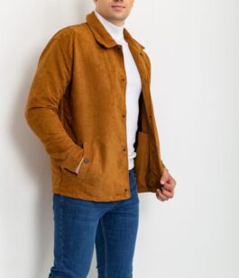 Ветровка  мужская на кнопках, цвет горчичный, 131R3022