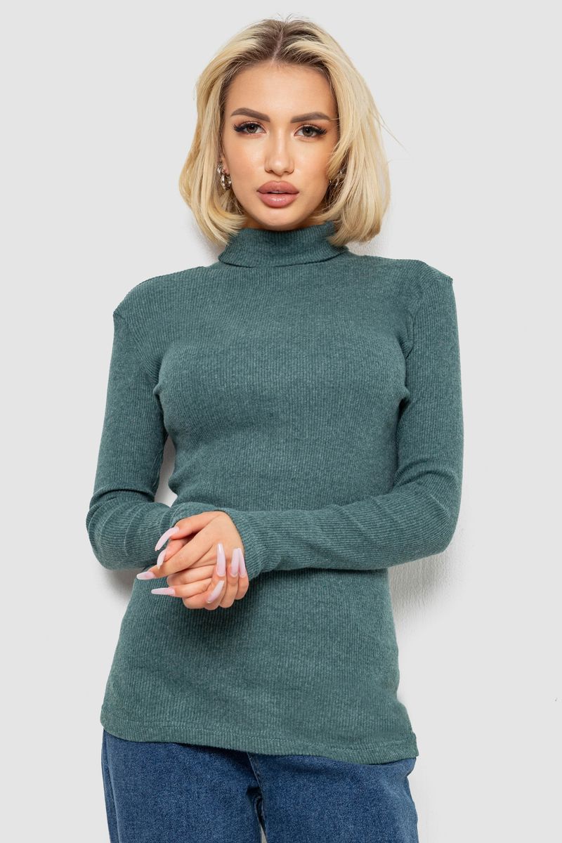 Гольф женский однотонный в рубчик