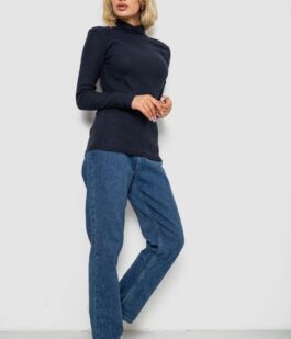 Гольф женский однотонный в рубчик, цвет темно-синий, 238R803