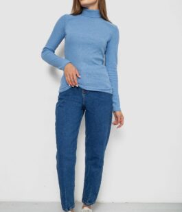 Гольф женский однотонный в рубчик, цвет голубой, 238R803