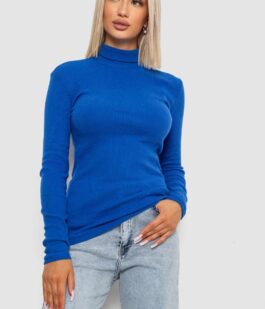 Гольф женский однотонный в рубчик, цвет электрик, 238R803