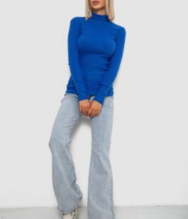 Гольф женский однотонный в рубчик, цвет электрик, 238R803