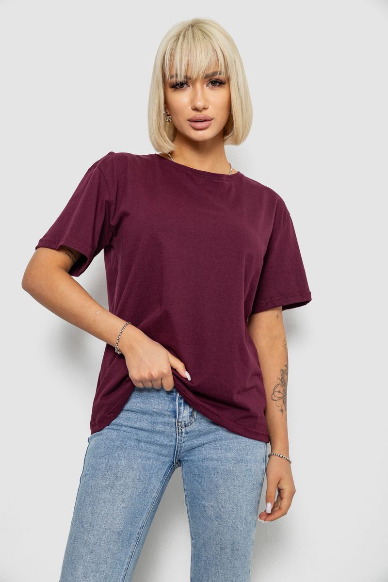 Футболка женская однотонная