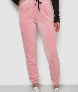 Штаны женские велюровые, цвет розовый, 238R58168