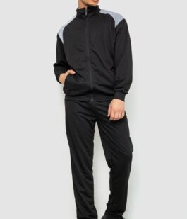 Спортивный костюм мужской двухнитка, цвет черный, 244R938