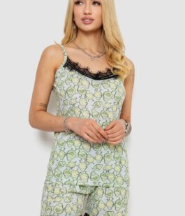 Пижама женская с принтом, цвет оливковый, 243R2125