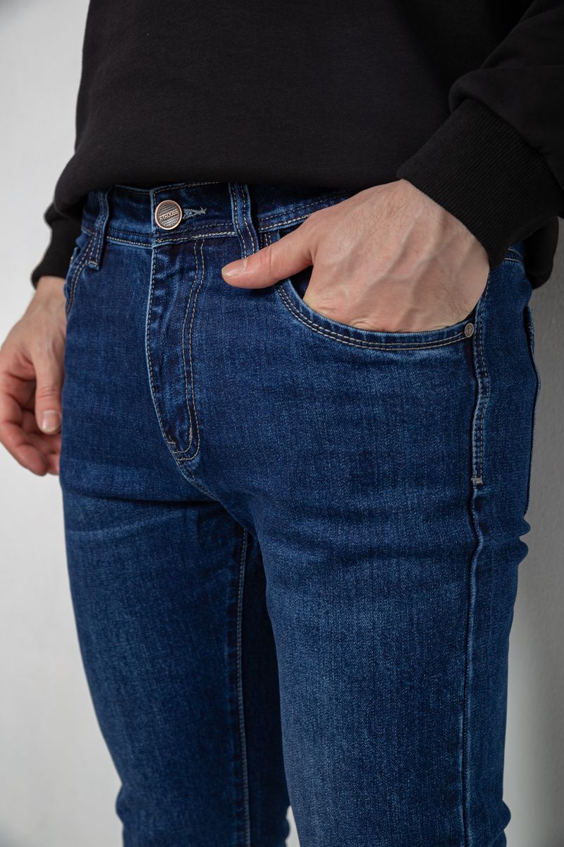 Джинсы мужские демисезонные, цвет синий, 243R8110 — изображение 5