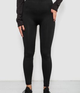 Лосины утепленные на меху, цвет черный, 139RW833