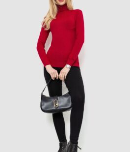 Гольф женский  однотонный, цвет бордовый, 244RA01