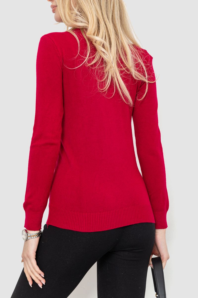 Гольф женский однотонный, цвет бордовый, 244RA01 — изображение 4