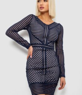 Платье женское на подкладке, цвет синий, 230R326