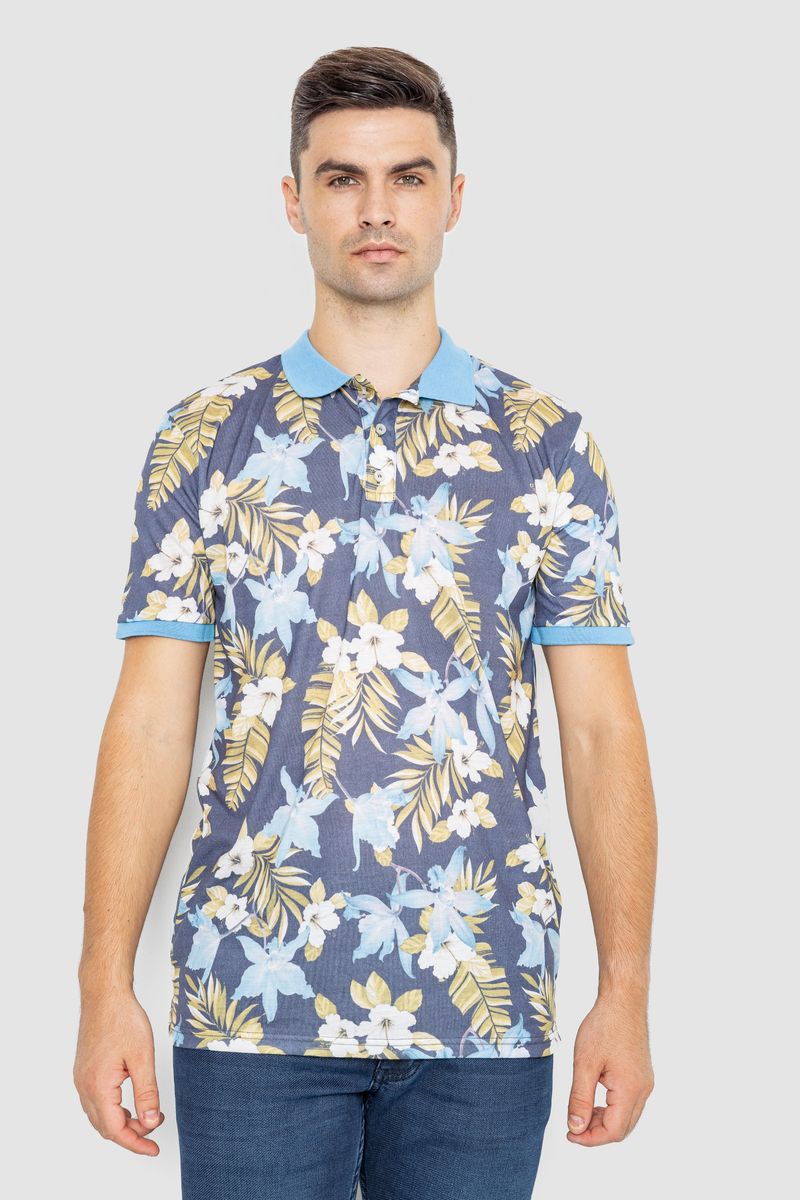 Поло мужское с принтом