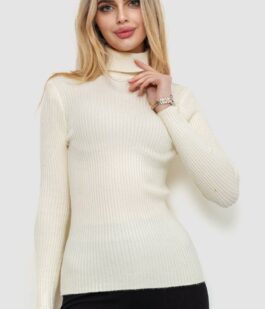 Гольф женский однотонный, цвет кремовый, 244R001