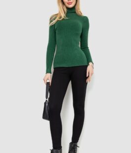 Гольф женский однотонный, цвет зеленый, 244R001