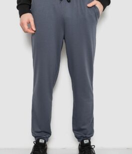 Спортивные штаны мужские двухнитка, цвет серый, 241R8003